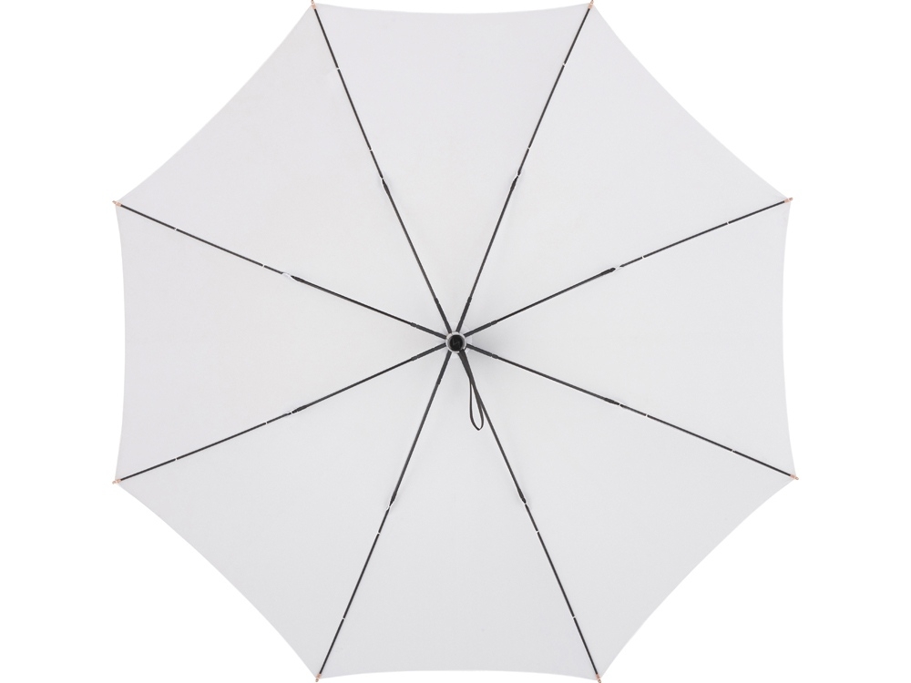 Зонт-трость «Alugolf», коричневый, белый, полиэстер