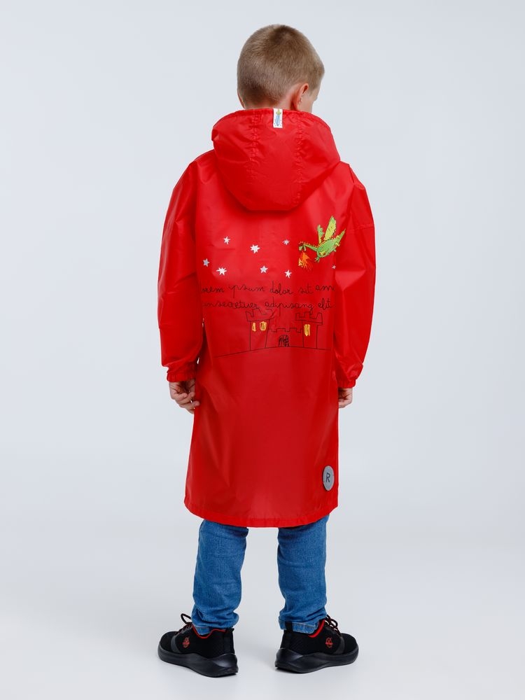 Дождевик детский Rainman Kids, красный, красный, полиэстер 100%, плотность 60 г/м²; таффета