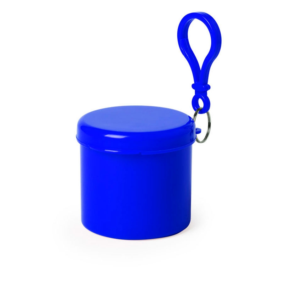 Дождевик BIRTOX  белого цвета в , синем футляре с карабином, 127 х 102 см. материал LDPE, синий, полиэтилен, пластик