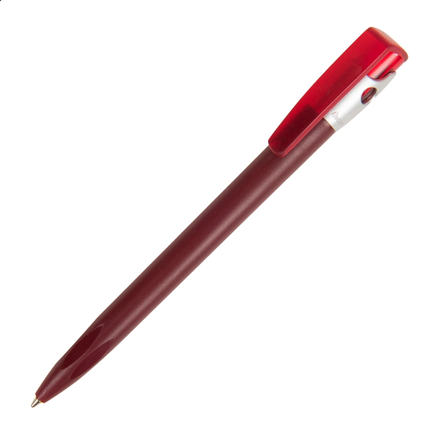 KIKI FROST SILVER, ручка шариковая, бордо/серебристый, пластик, бордовый, серебристый, пластик