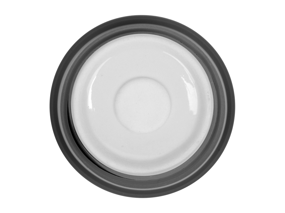 Фарфоровая кружка с двойными стенками «Toronto», белый, серый, фарфор, силикон