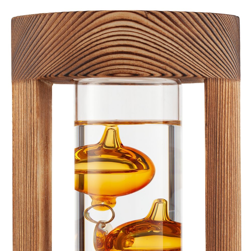Термометр «Галилео» в деревянном корпусе, неокрашенный, дерево; стекло; металл