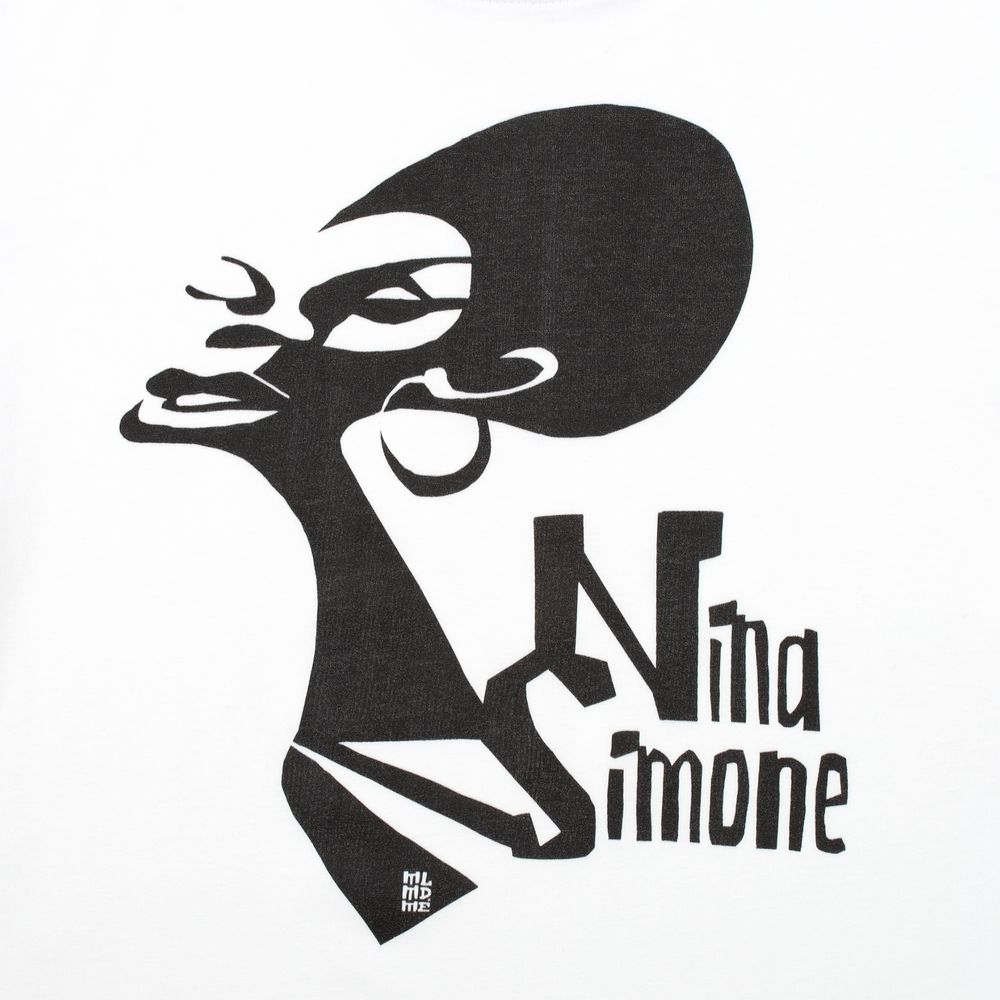 Футболка женская «Меламед. Nina Simone», белая, белый, хлопок