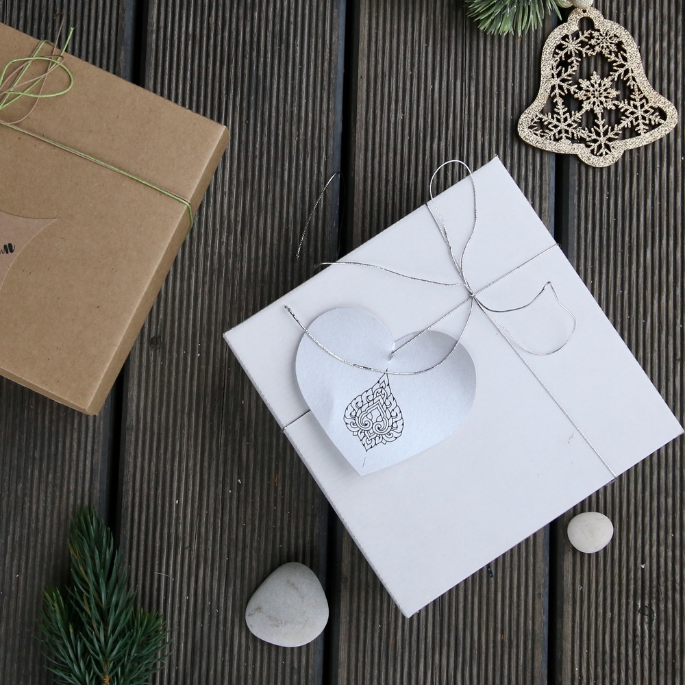 Коробка подарочная, самосборная, крышка/дно, белый, материал мгк бело-белый, 1,5 мм
