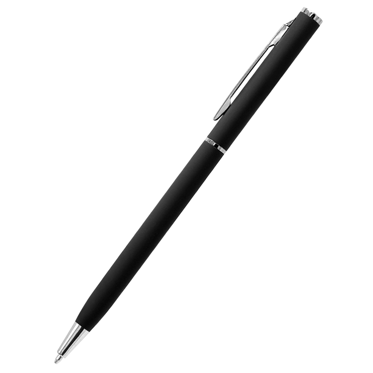 Ручка металлическая Tinny Soft софт-тач, черная, черный