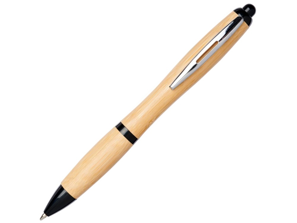 Ручка шариковая «Nash» из бамбука, черный, пластик