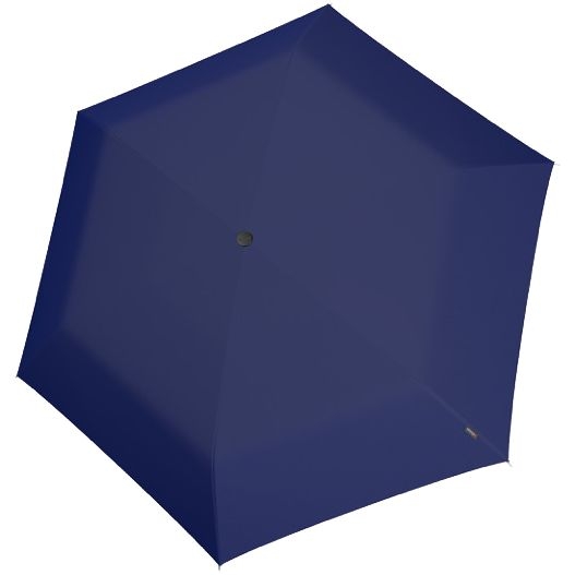 Складной зонт U.200, темно-синий, синий, купол - эпонж, спицы - алюминий и фибергласс