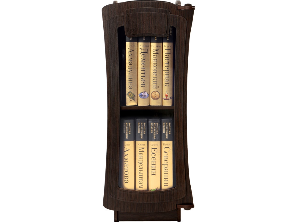Набор книг «Шкаф мудрости», коричневый, черный, желтый, прозрачный