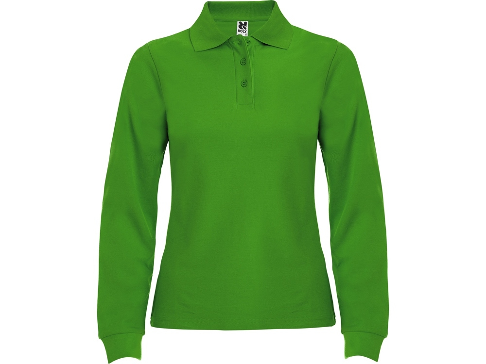 Рубашка поло «Estrella» женская с длинным рукавом, зеленый, хлопок