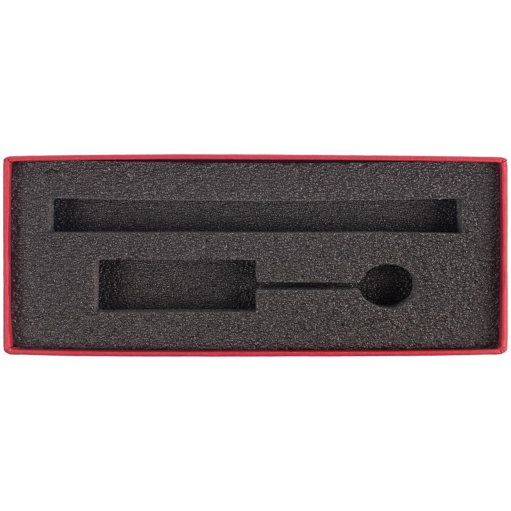 Коробка Notes с ложементом для ручки и флешки, красная, красный, картон