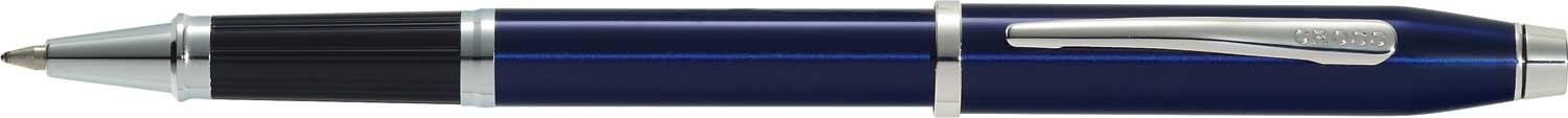 Ручка-роллер Cross Century II Blue lacquer, синий лак с отделкой родием, синий, латунь