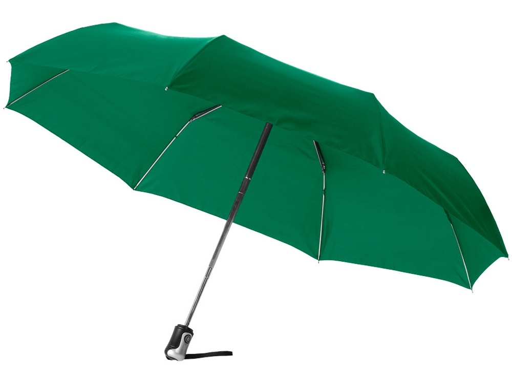 Зонт складной «Alex», зеленый, полиэстер