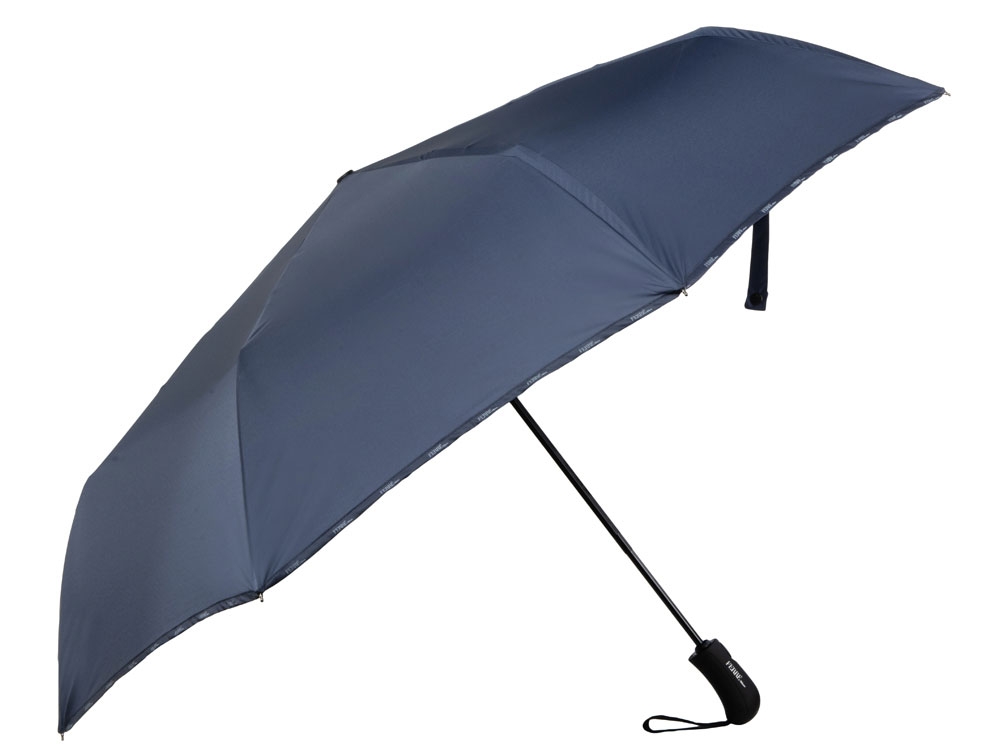 Зонт складной автоматический, синий, полиэстер
