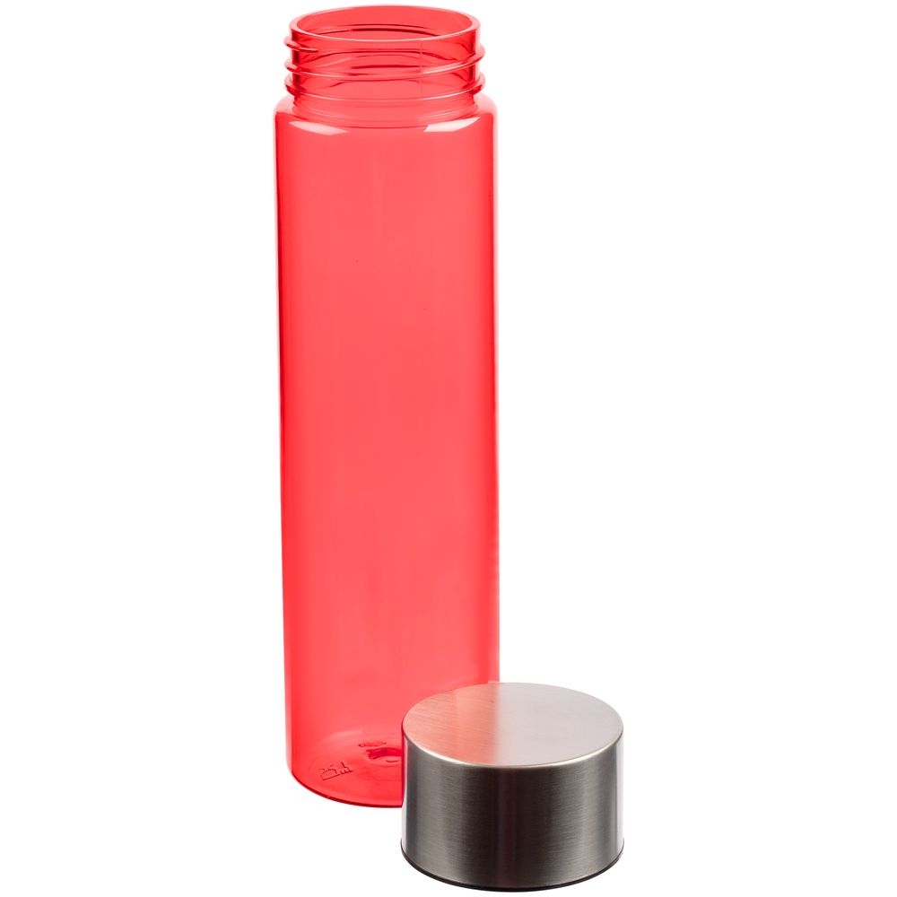 Бутылка для воды Misty, красная, красный, пластик, корпус - пластик; крышка - металл