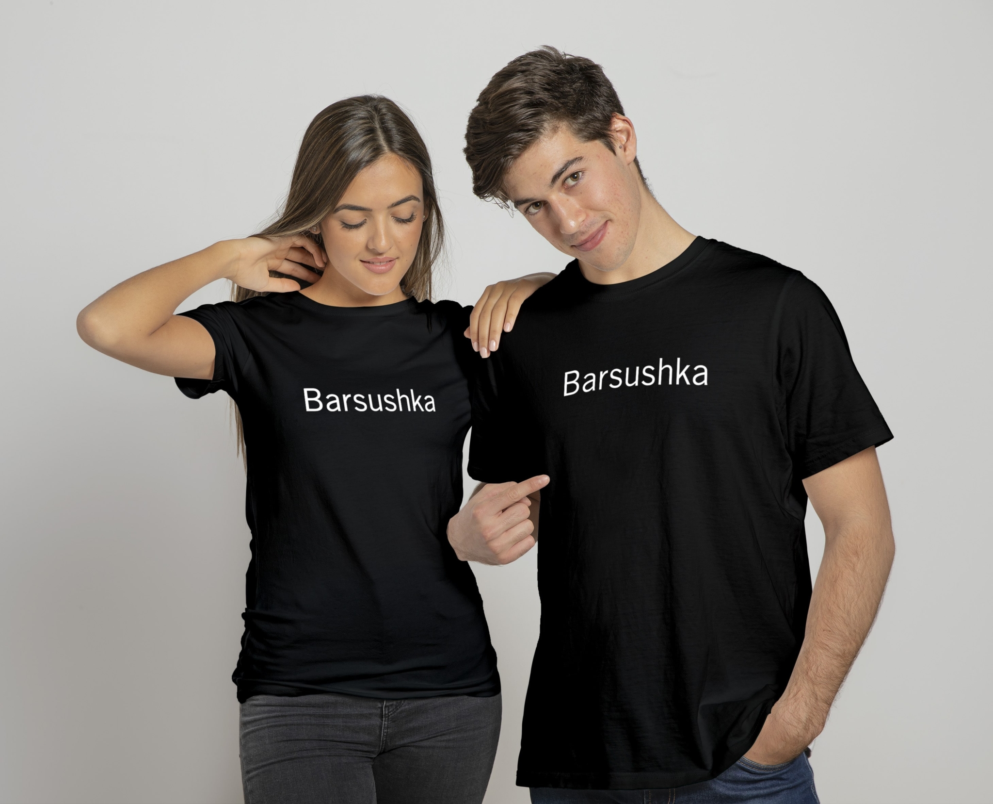 Футболка «Barsushka», черная, черный, хлопок