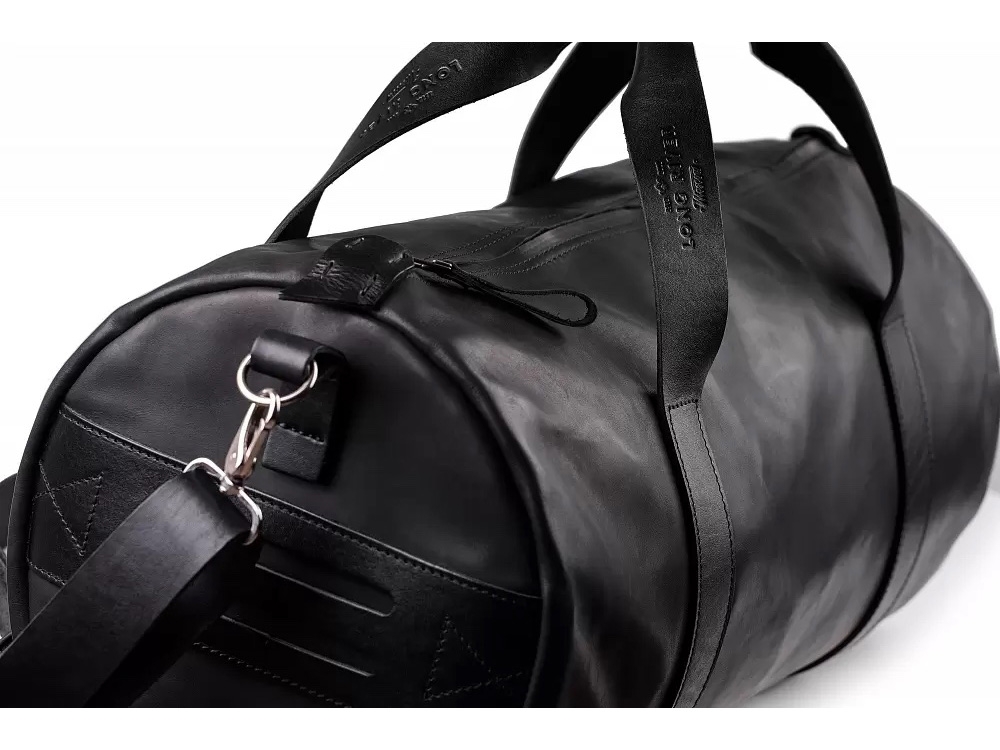 Дорожная сумка «Вента», черный, кожа