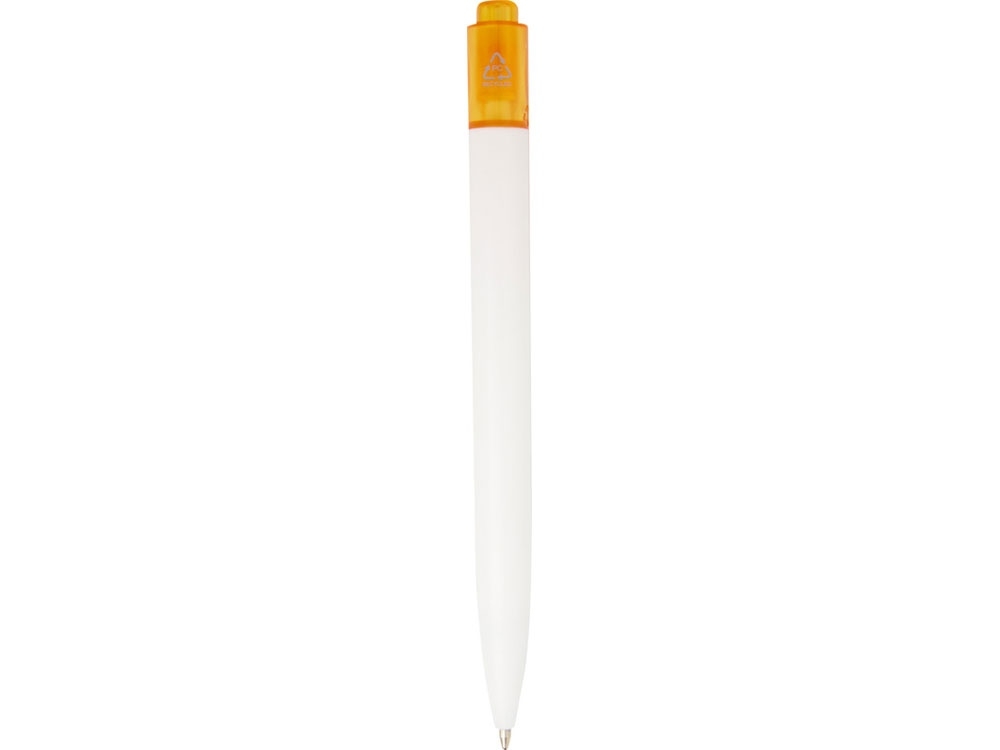 Ручка пластиковая шариковая «Thalaasa», белый, оранжевый, пластик
