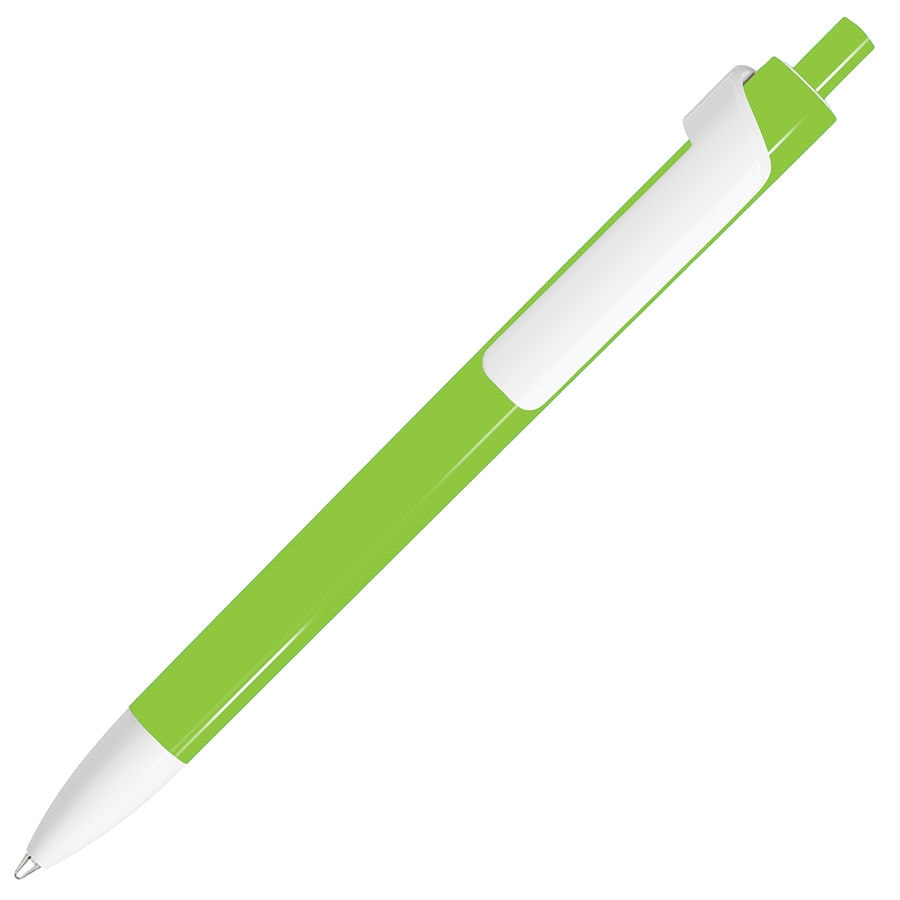 FORTE, ручка шариковая, зеленое яблоко/белый, пластик, зеленое яблоко, белый, пластик