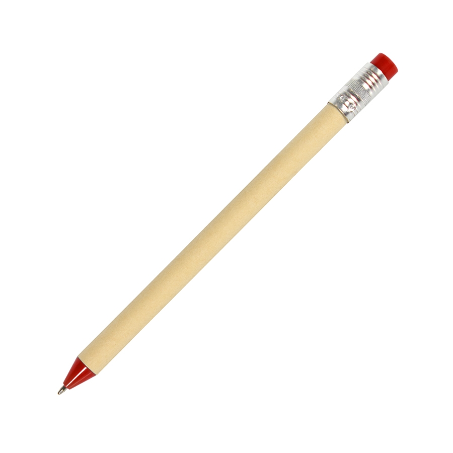 N12, ручка шариковая, красный, картон, пластик, металл, красный, картон