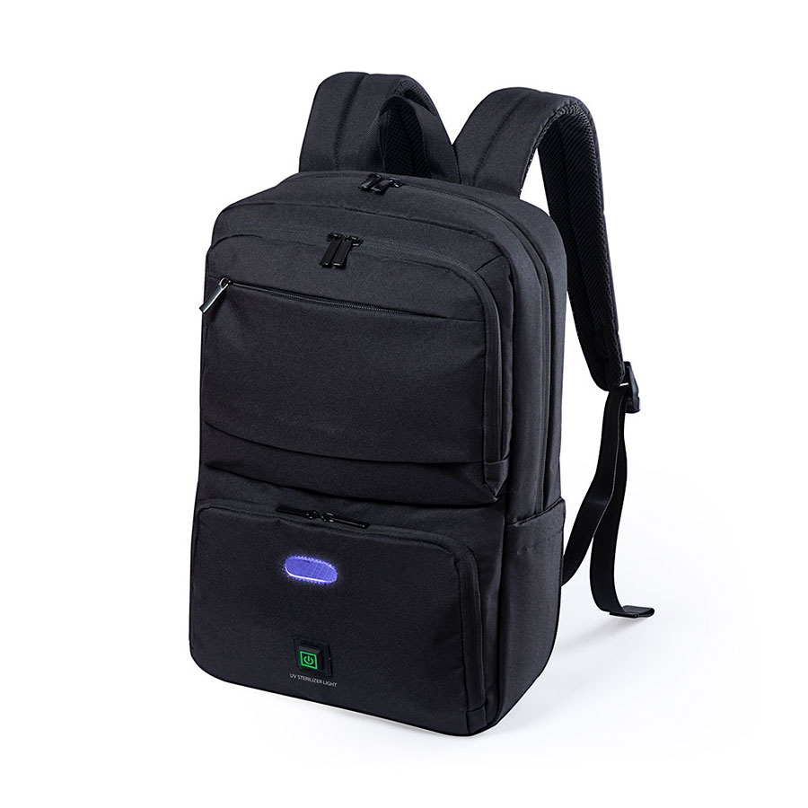 Рюкзак KRAPS с УФ-стерилизатором , черный, 43 x 30 x 12 см, 100% полиэстер 600D, черный, 100% полиэстер 600d