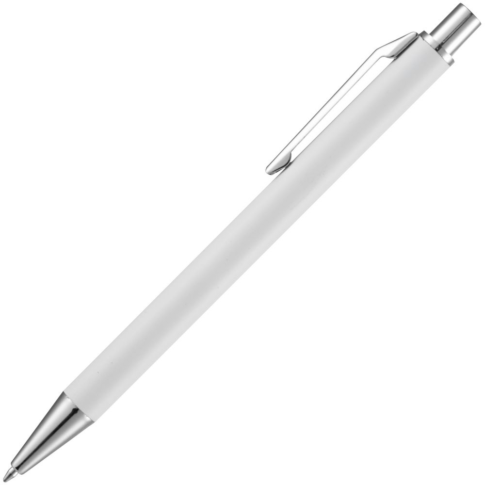 Ручка шариковая Lobby Soft Touch Chrome, белая, белый