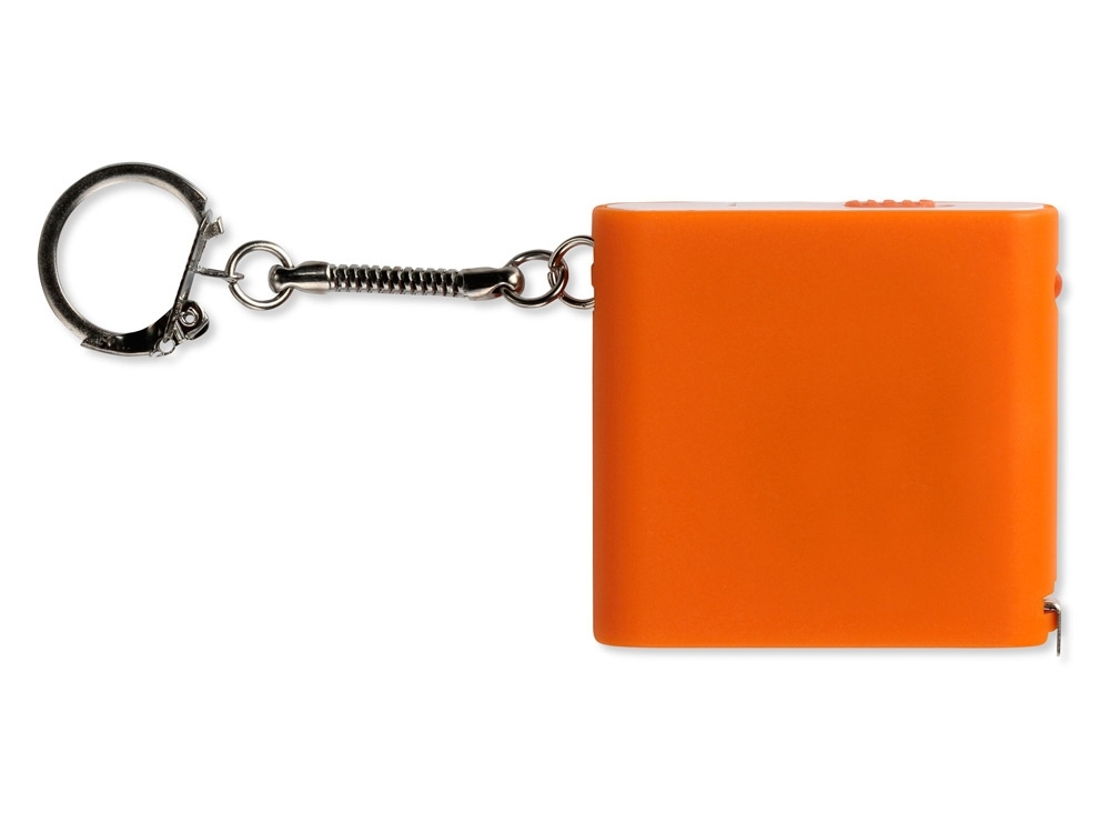 Брелок-рулетка с фонариком «Книга», 1м, оранжевый, пластик, металл