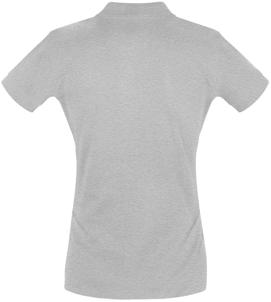 Рубашка поло женская Perfect Women 180 серый меланж, серый, хлопок 85%; вискоза, 15%; плотность 180 г/м²; пике