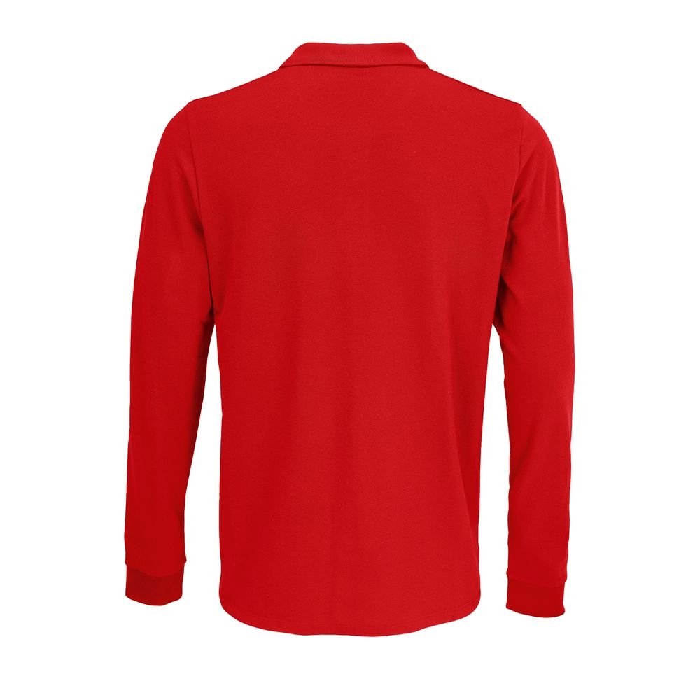 Рубашка поло с длинным рукавом Prime LSL, красная, красный, полиэстер 65%; хлопок 35%, плотность 200 г/м²; пике