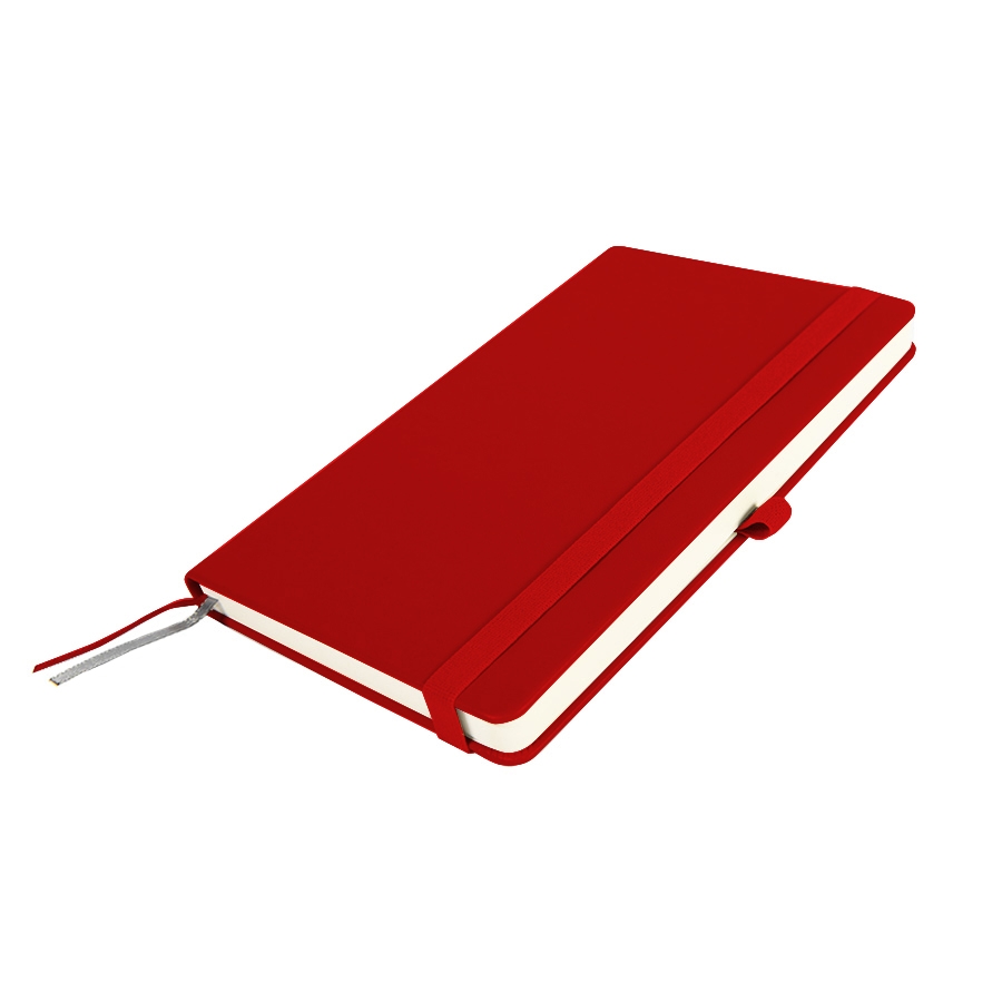 Бизнес-блокнот GLORI, A5, красный, твердая обложка, в линейку, красный, pu материал/искусственная кожа