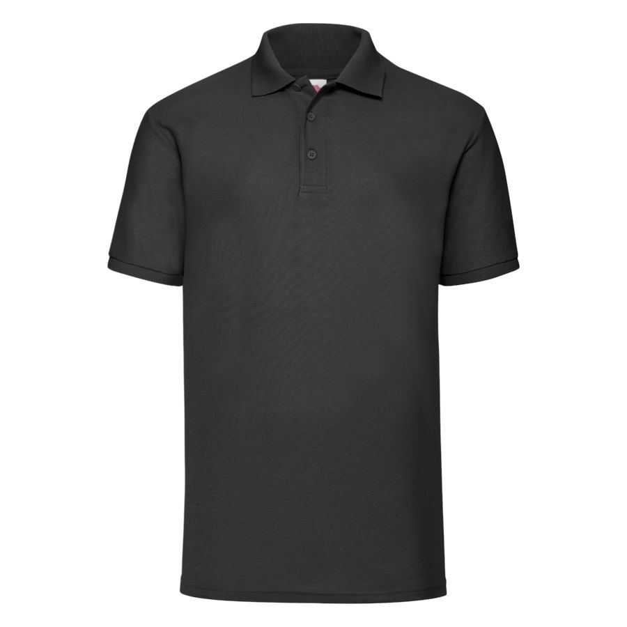 Рубашка поло мужская "65/35 Polo", черный_2XL, 65% п/э, 35% х/б, 180 г/м2, черный, хлопок 35%, полиэстер 65%, плотность 180 г/м2