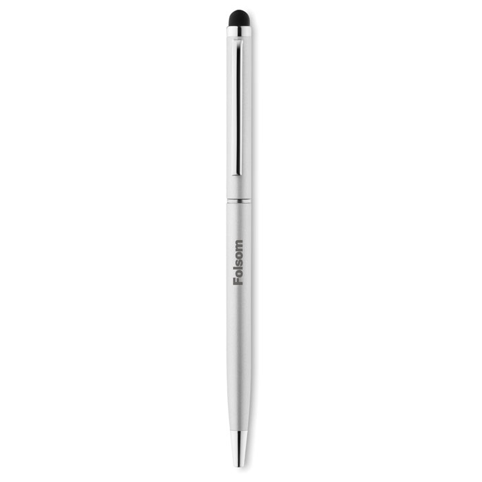 Ручка-стилус, тускло-серебряный, алюминий
