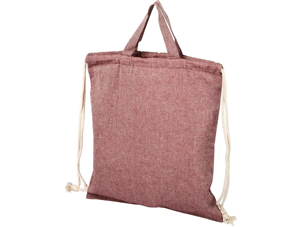 Сумка-рюкзак «Pheebs» из переработанного хлопка, 150 г/м², бордовый, хлопок