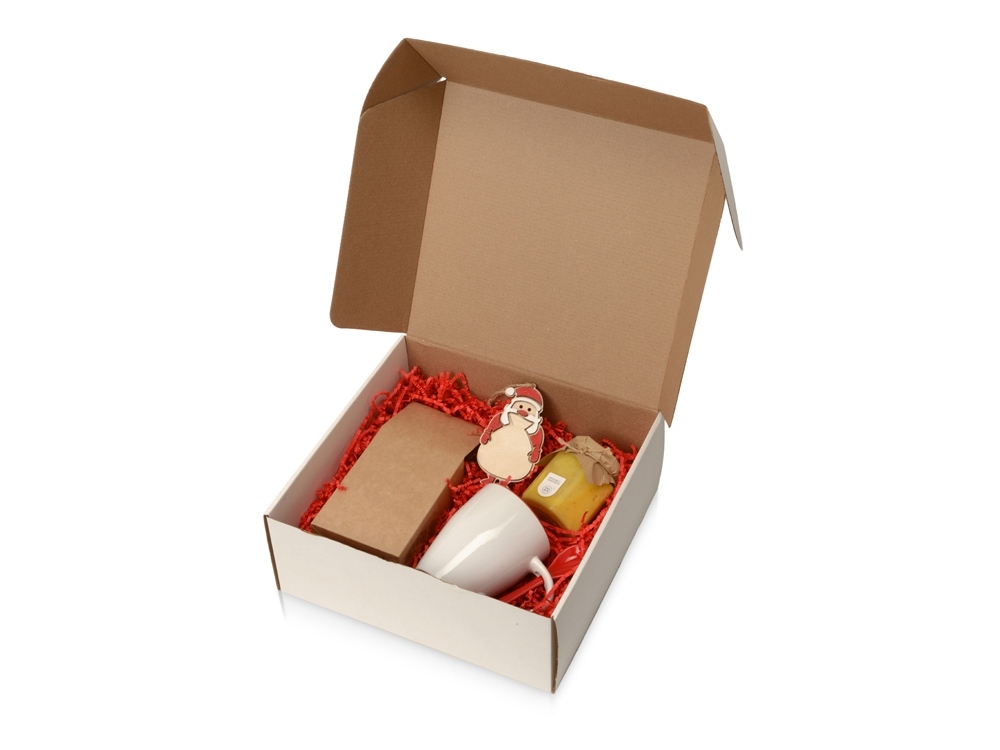 Подарочный набор «Чайная церемония», белый, красный, дерево, керамика