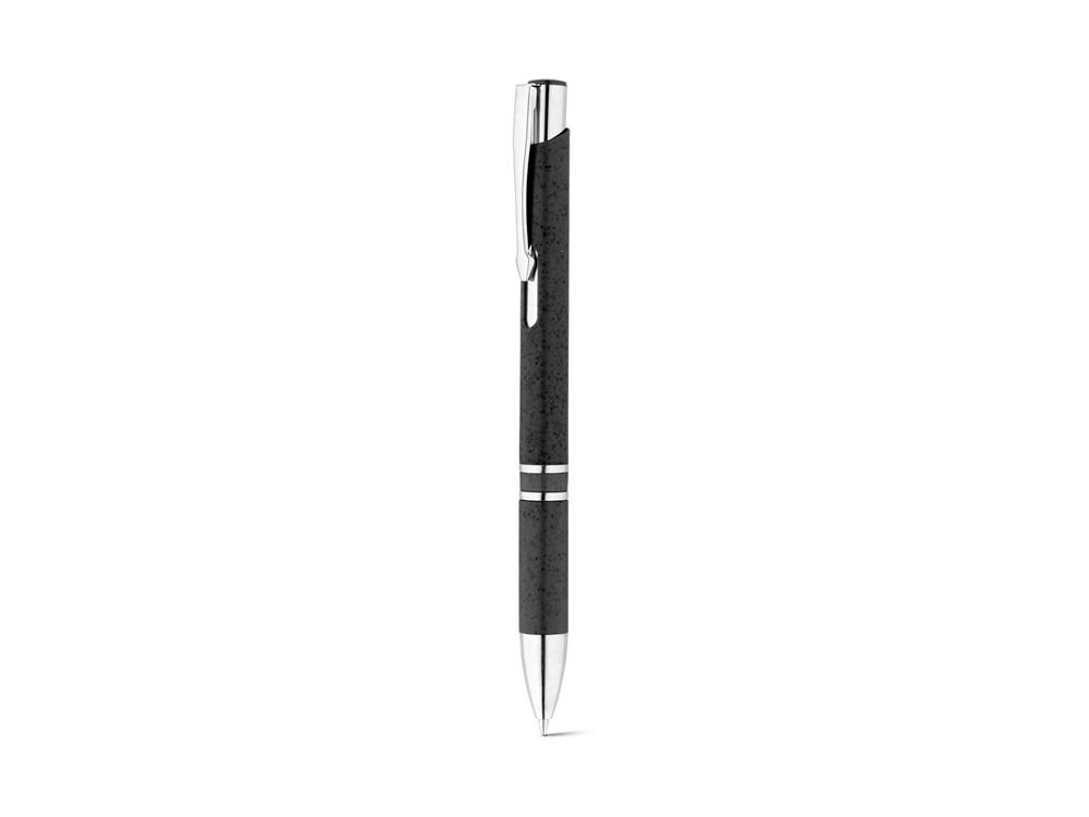 Ручка шариковая «BETA WHEAT», черный, серебристый, пластик, растительные волокна