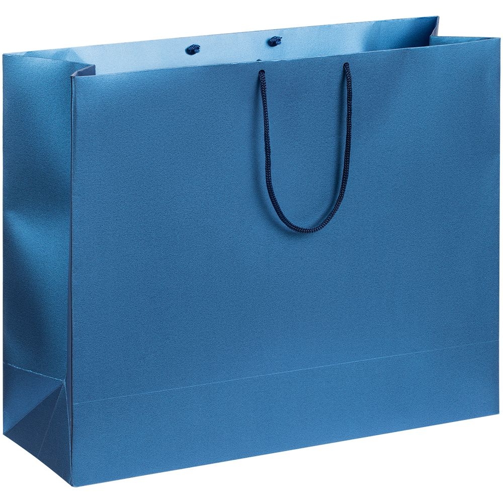 Пакет бумажный «Блеск», большой, синий, синий, бумага, плотность 250 г/м²