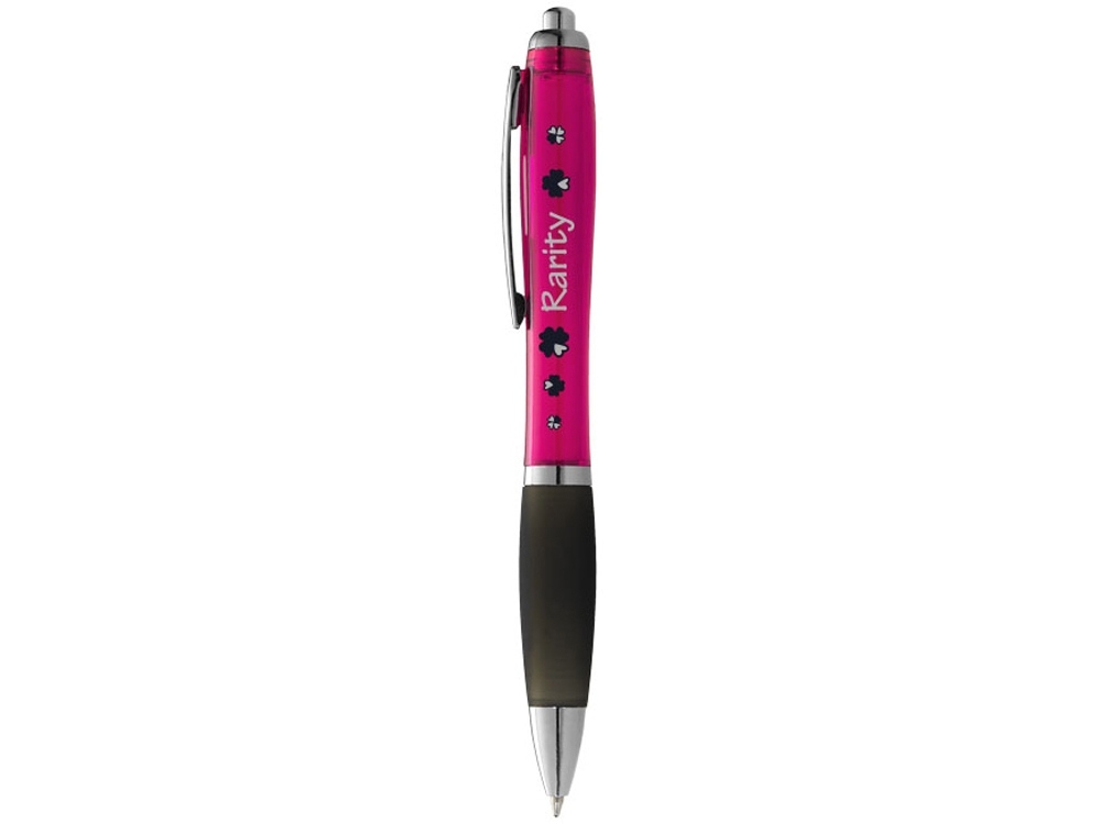 Ручка пластиковая шариковая «Nash», черный, розовый, пластик