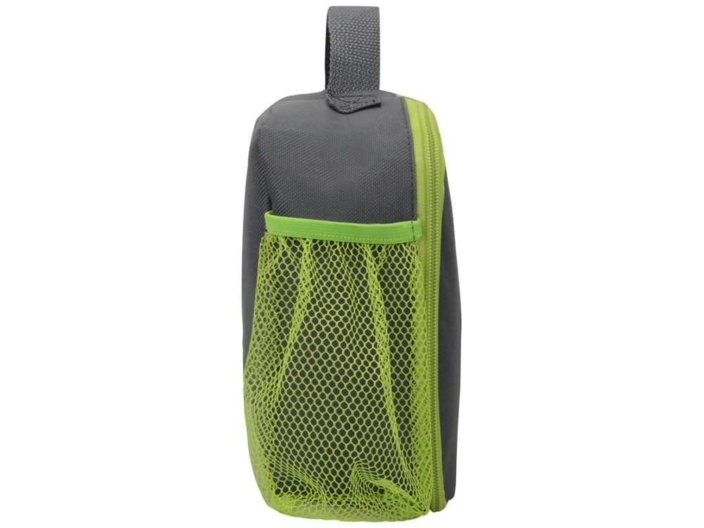 Изотермическая сумка-холодильник «Breeze» для ланч-бокса, зеленый, серый, полиэстер