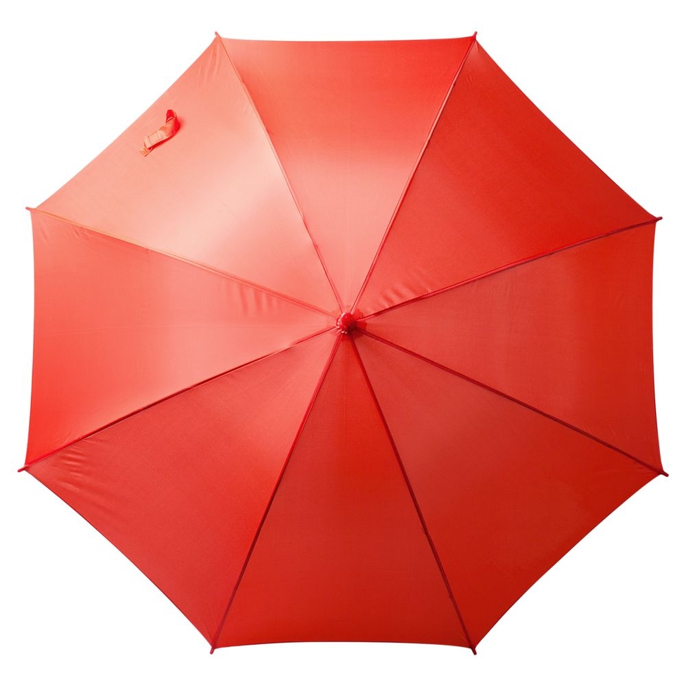 Зонт-трость Promo, красный, красный, купол - полиэстер; ручка - пластик