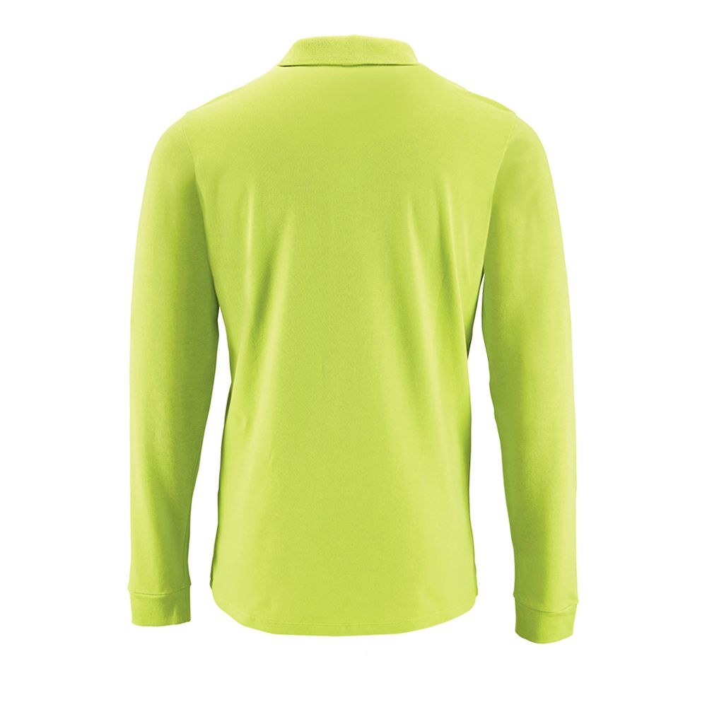 Рубашка поло мужская с длинным рукавом Perfect LSL Men, зеленое яблоко, зеленый, хлопок