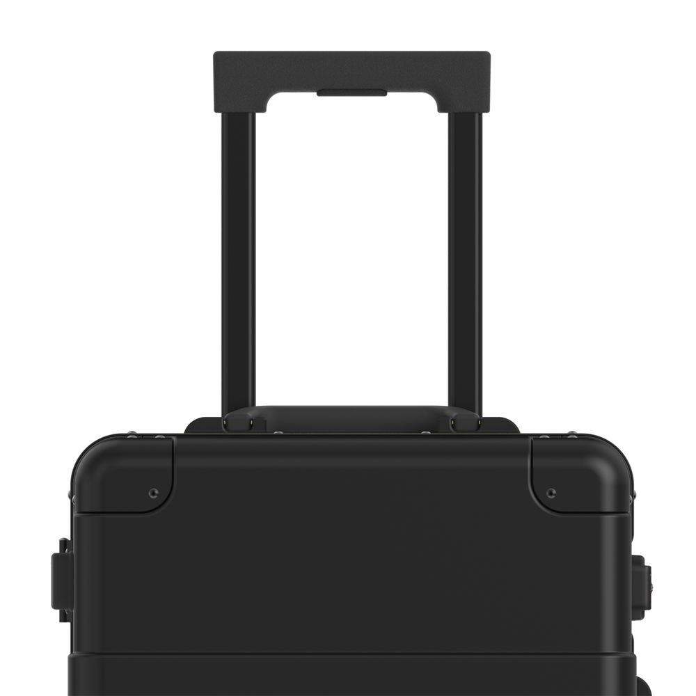 Чемодан Metal Luggage, черный, черный, корпус - металл; подкладка - полиэстер
