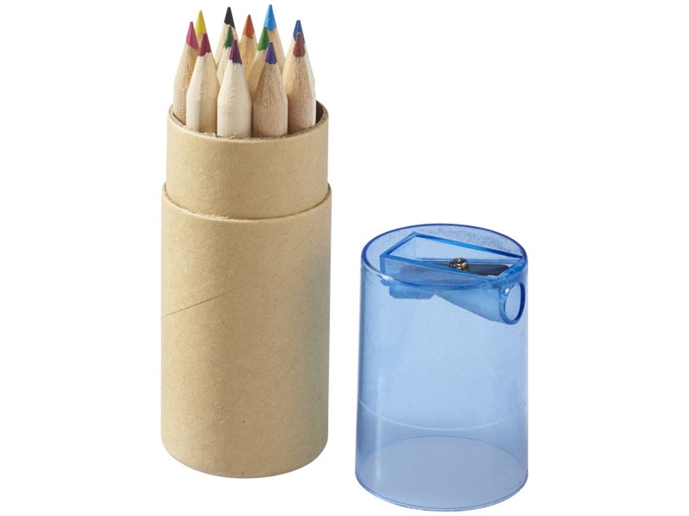 Набор карандашей, голубой, дерево, пластик, картон