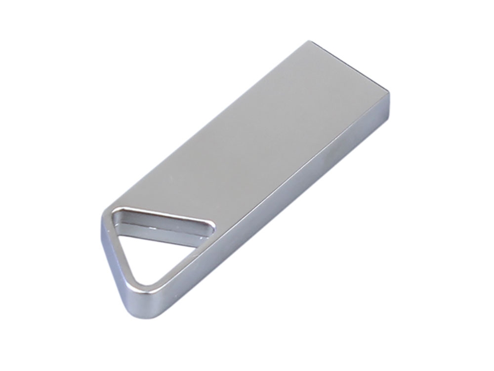 USB 3.0-флешка на 64 Гб с мини чипом и отверстием для цепочки, серебристый