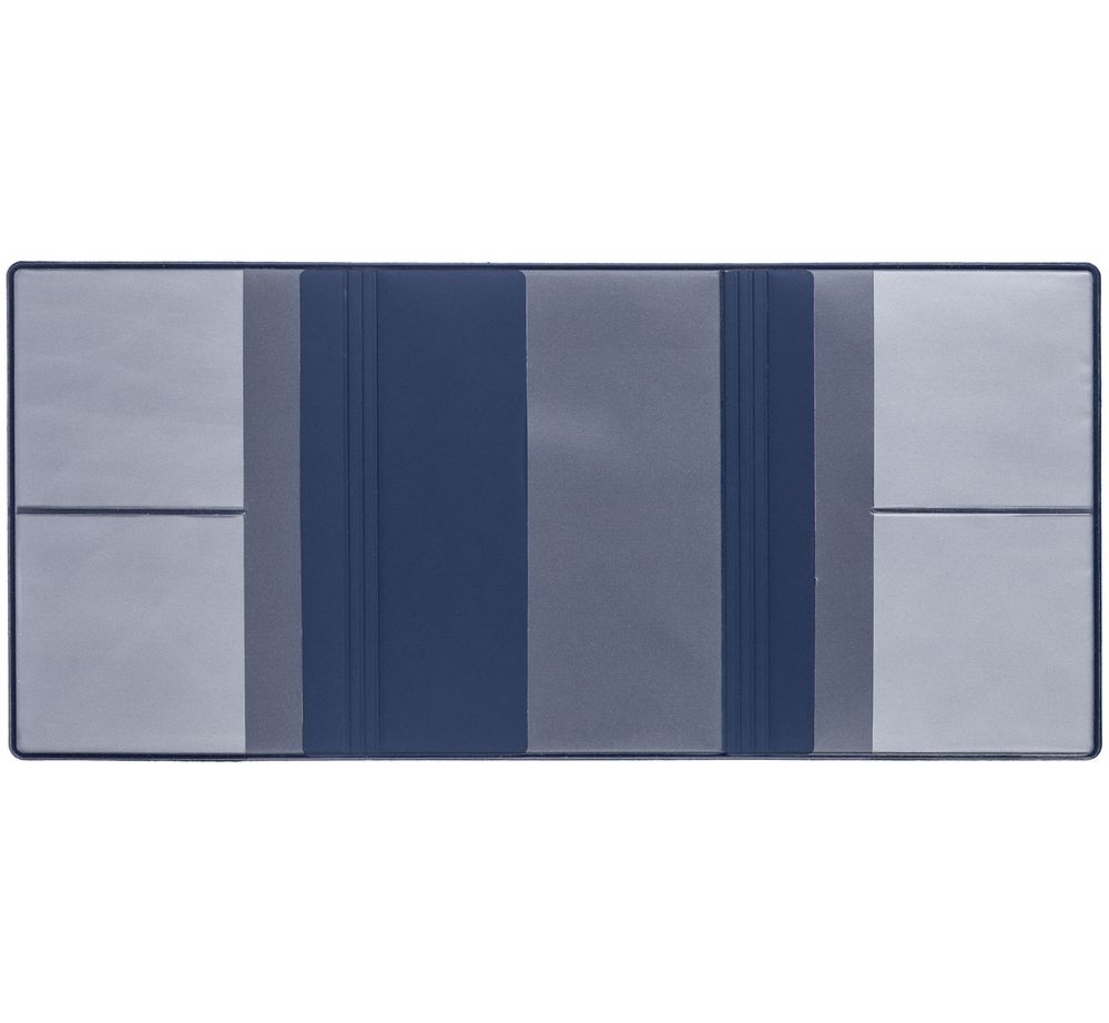 Обложка для автодокументов Dorset, синяя, синий, искусственная кожа; покрытие софт-тач