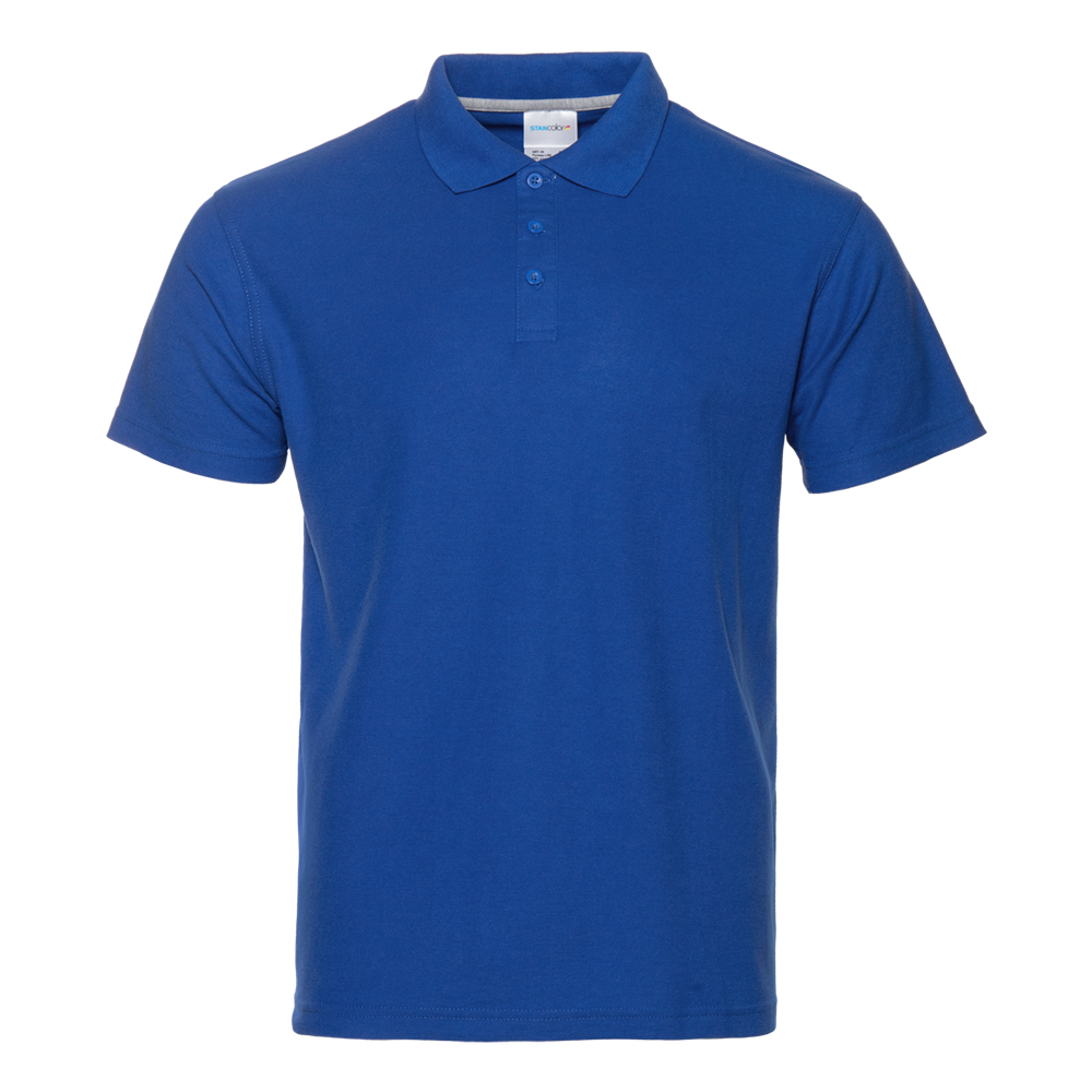 Рубашка поло мужская STAN хлопок/полиэстер 185, 104, Синий, синий, 185 гр/м2, хлопок