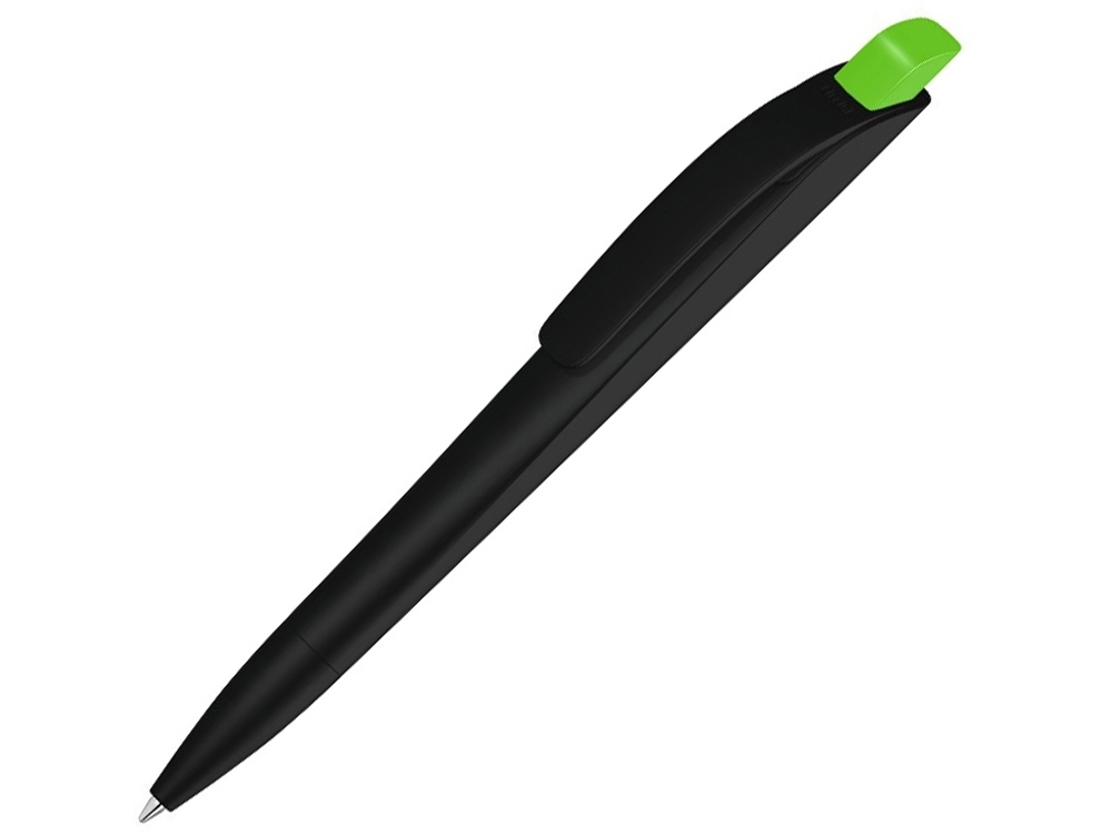 Ручка шариковая пластиковая «Stream», черный, зеленый, пластик
