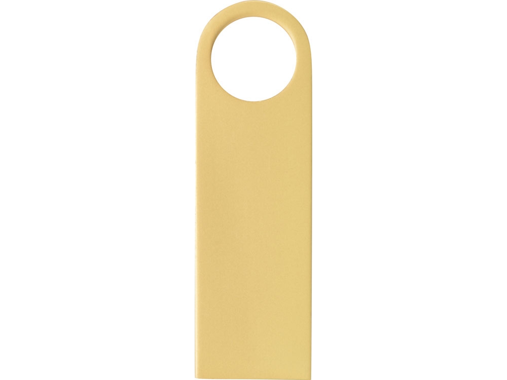 USB 2.0- флешка на 32 Гб с мини чипом, компактный дизайн с круглым отверстием, желтый, металл