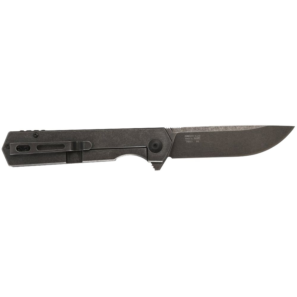 Нож Firebird FH13-SS, черный, черный, клинок - сталь, d2; рукоять - нержавеющая сталь