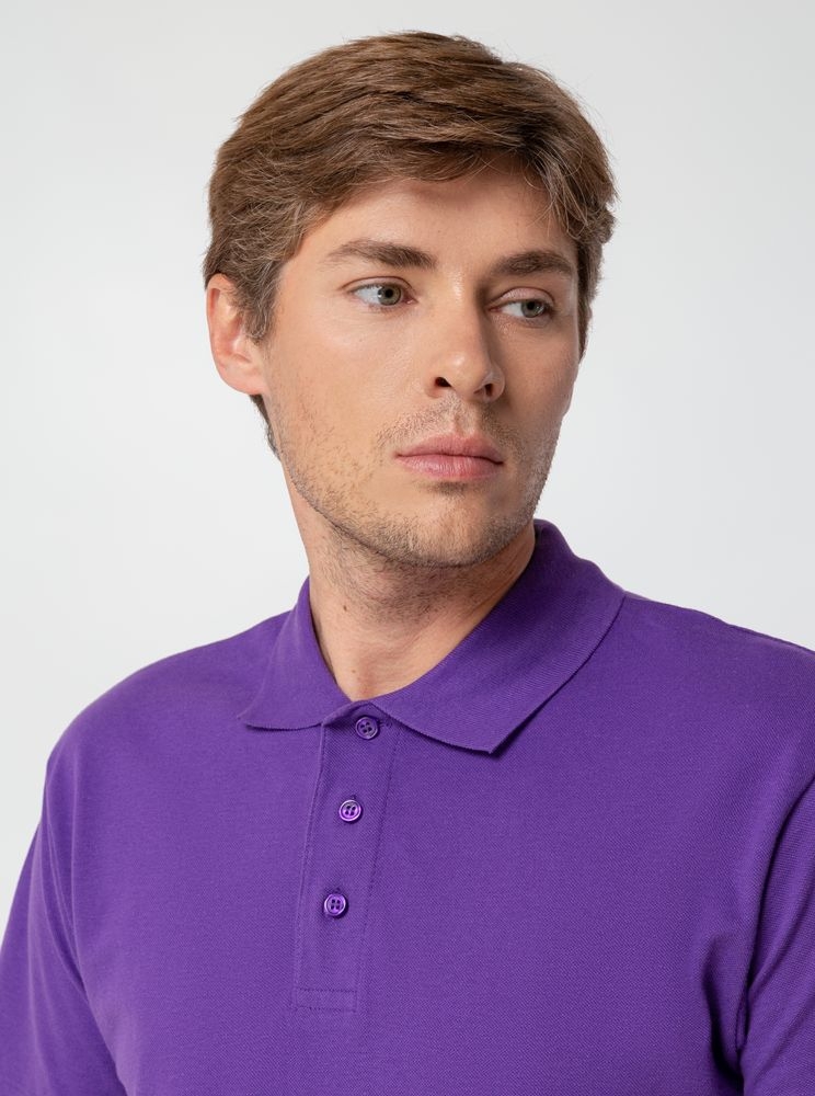 Рубашка поло мужская Summer 170, темно-фиолетовая, фиолетовый, хлопок