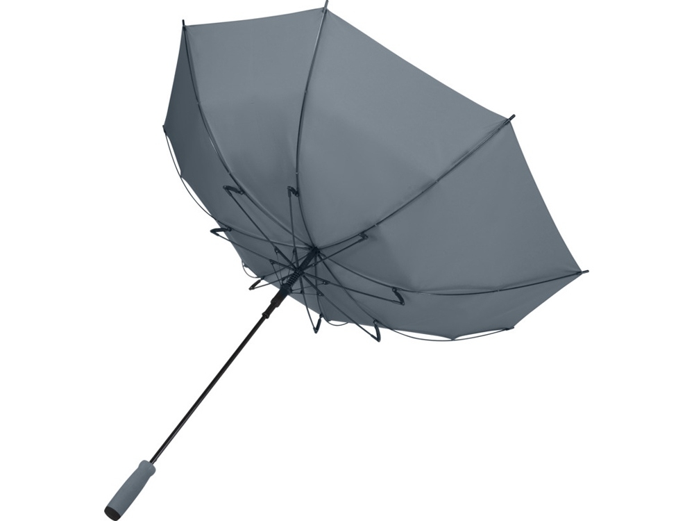 Зонт-трость «Niel» из из RPET, серый, полиэстер, пластик