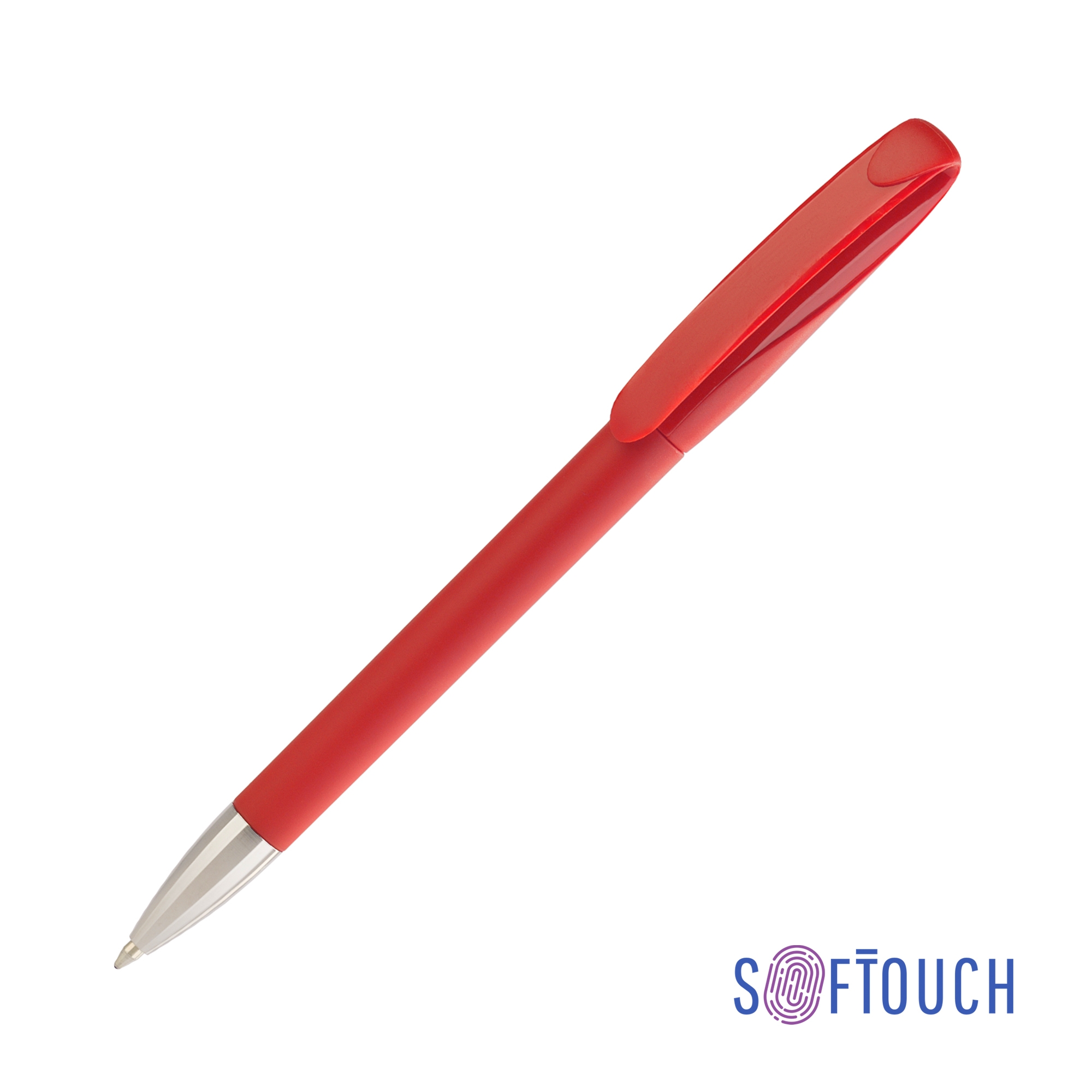 Ручка шариковая BOA SOFTTOUCH M, покрытие soft touch, красный, пластик/soft touch/металл